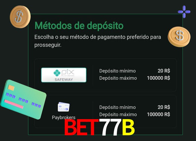 O cassino Bet77B oferece uma grande variedade de métodos de pagamento